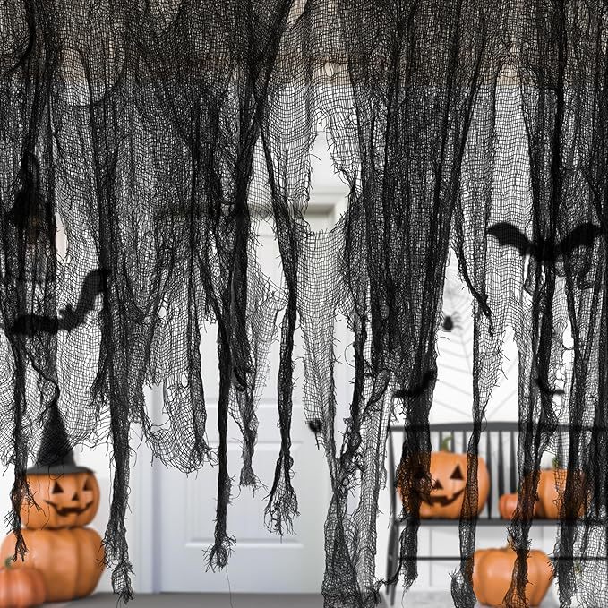 会员万圣节粗网纱布装饰房间布置