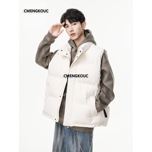 CMENGKOUC棉服立领马甲男宽松