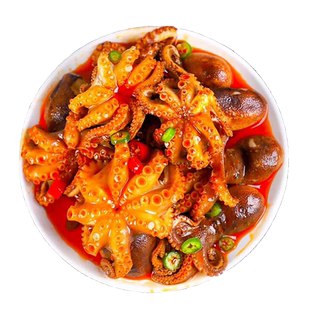 DBW香辣大爆头八爪鱼即食捞汁麻辣小海鲜熟食生蚝鲍鱼零食下饭菜