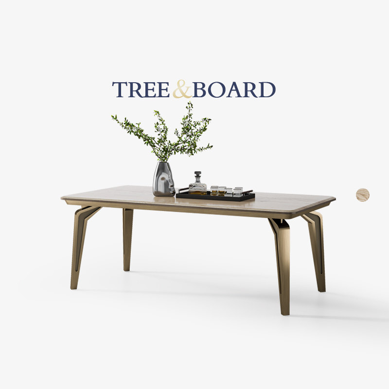 白蜡木实木餐桌长方形家用轻奢风