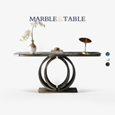 Mobeier 高端玄关桌现代轻奢大理石岩板玄关台靠墙入户门条案 意式