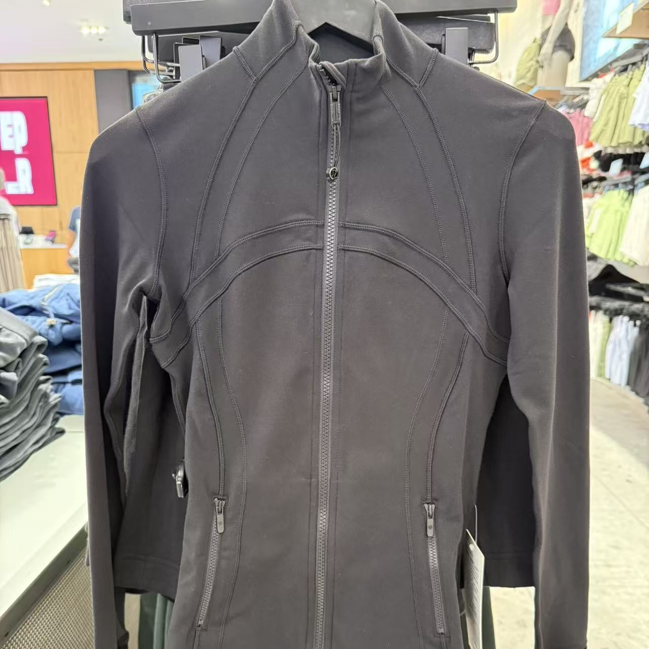 美国正品lululemon瑜伽服上衣女弹性修身夹克露露乐檬运动服外套