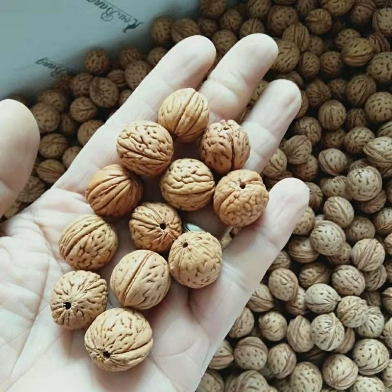 小桃核文玩手串佛珠原料念珠菩提桃胡原籽天然散珠手串小核桃