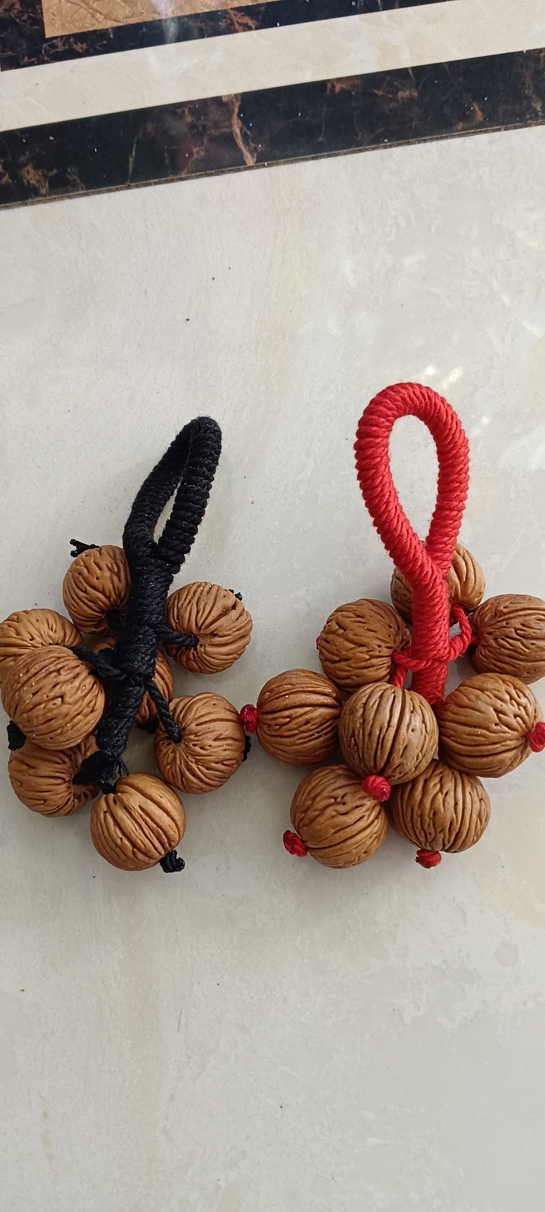 桃枭桃核老桃木婴儿惊吓钥匙链扣居家外出随身红绳挂件饰品包挂件