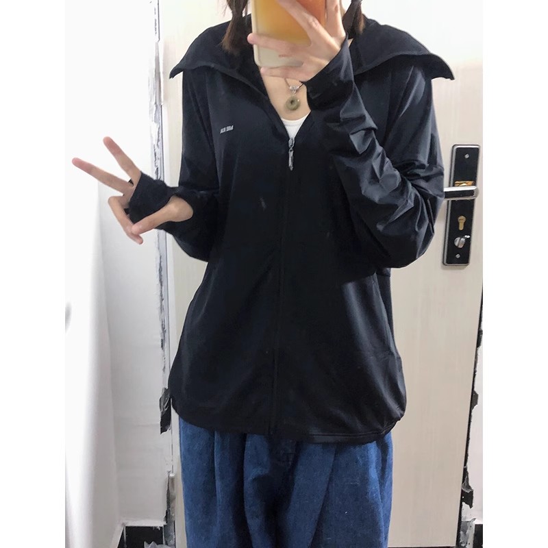 防紫外线长袖防晒衣女新款透气冰凉轻薄连帽外套户外遮阳宽松开衫