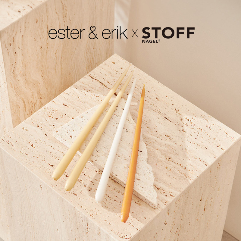现货|Stoff Nagel蜡烛分子烛台丹麦进口手工彩蜡晚宴氛围烛感烛光