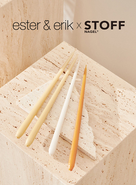 现货|Stoff Nagel蜡烛分子烛台丹麦进口手工彩蜡晚宴氛围烛感烛光