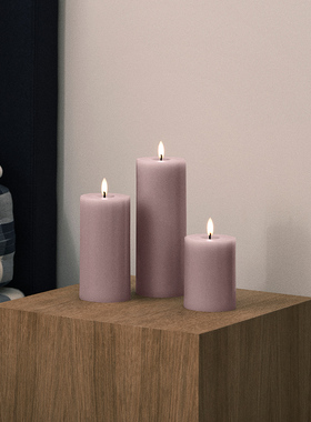 丹麦进口Ester Erik 仿真LED电子蜡烛石蜡涂层手工圆柱形摇摆烛