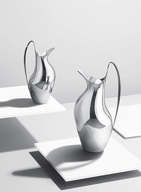 Georg Jensen乔治杰生HK系列不锈钢花瓶天鹅颈洋葱置物盒北欧摆件