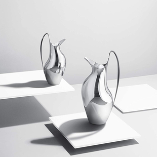 Georg Jensen乔治杰生HK系列不锈钢花瓶天鹅颈洋葱置物盒北欧摆件