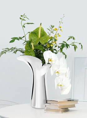 现货|Georg Jensen乔治杰生花瓶不锈钢轻奢北欧插花摆件节日礼物