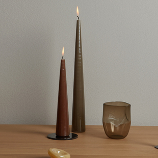 Ester 饰丹麦进口 Erik圆锥蜡烛手工无烟不流泪家用酒店晚宴宴会装