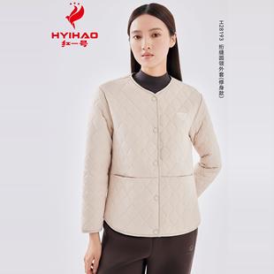 红一号羊毛短外套女士秋冬新款保暖上衣圆领长袖拉链夹克衫28193