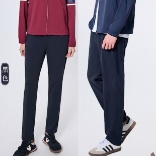 红一号春夏新款针织平口裤女50055男装高腰舒适直筒商务休闲长裤