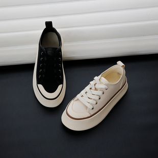 女鞋 盛先生 帆布鞋 女松糕百搭休闲板鞋 5CM小个子厚底增高小白鞋