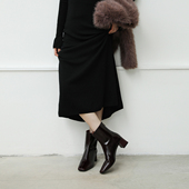 中跟显脚小瘦瘦靴粗跟 薄款 盛先生｜2024秋冬法式 洋气小短靴女时尚