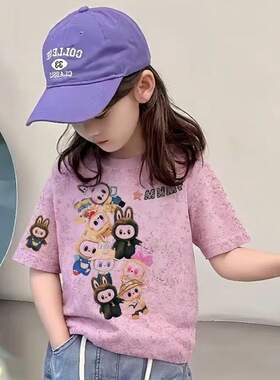 儿童短袖t恤2025新款男童女童纯棉半袖上衣宝宝夏装衣服