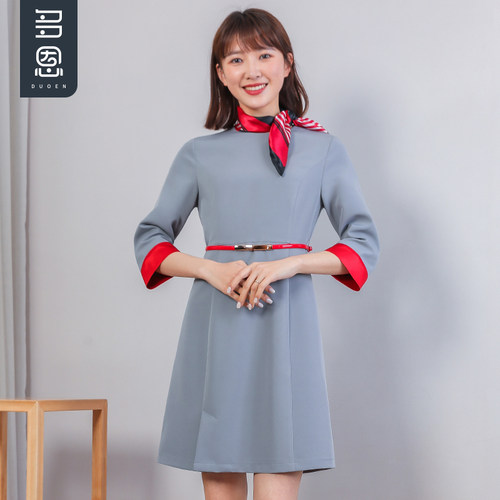 多恩高端春夏季时尚工作服连衣裙