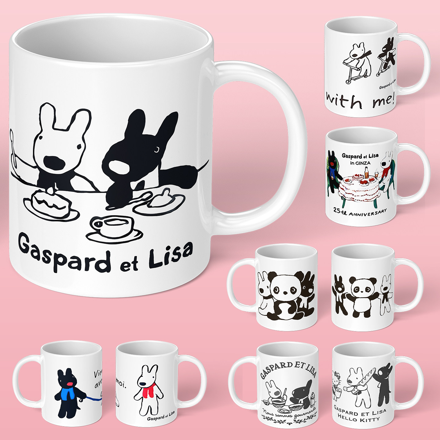 卡斯波和丽莎水杯Gaspard et Lisa陶瓷杯子牛奶杯咖啡杯可微波