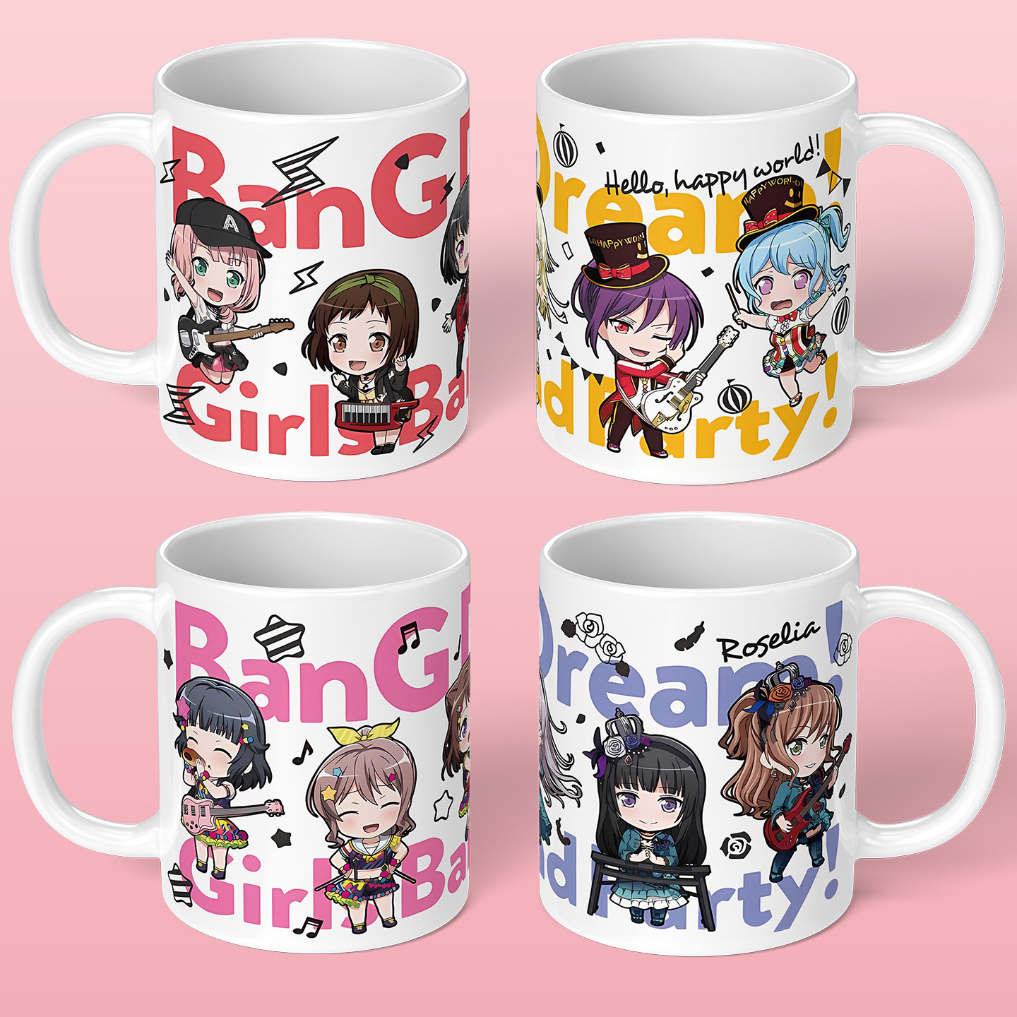BanG Dream!水杯邦多利陶瓷杯子梦想协奏曲乐队组合周边马克杯