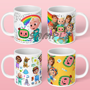 可可瓜瓜CoComelon儿歌街周边水杯儿童喝水杯子陶瓷马克杯牛奶杯