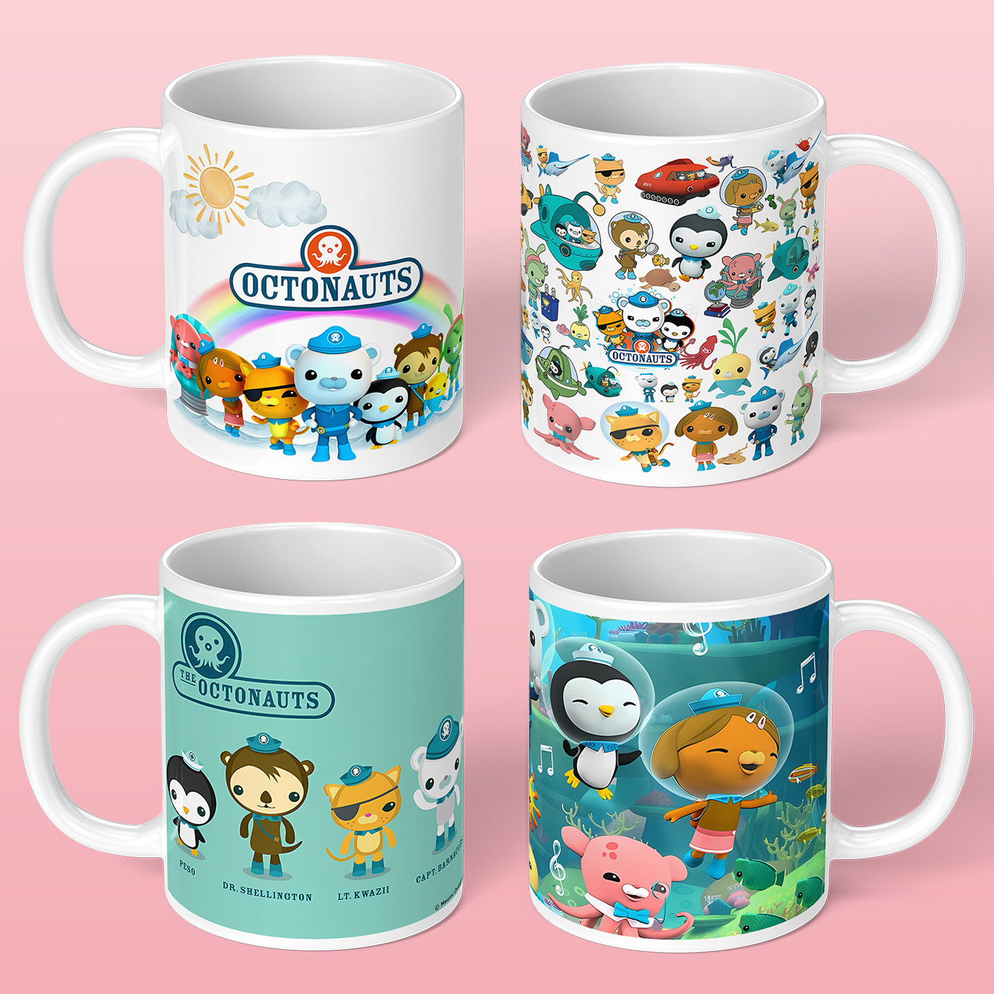 海底小纵队水杯儿童喝水杯子卡通周边陶瓷马克杯家用牛奶杯礼物杯