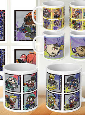 喷射战士3水杯splatoon3周边马克杯Shiver Agent 3 Smallfry杯子