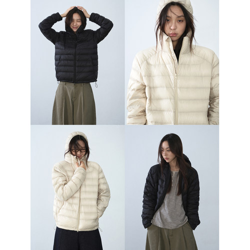 四喜家连帽排骨羽绒服女款保暖