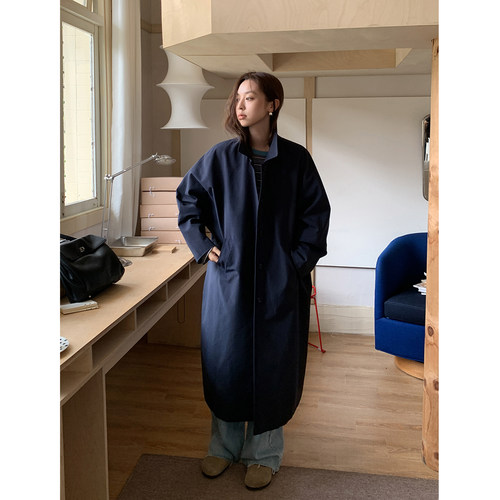 英区日常简约廓形松弛感风衣外套