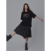 半身裙女夏宽松设计感显瘦中裙 毛边百褶西装 SIXI四喜家 巴黎橱窗