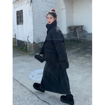 曼斯旧街立领实穿廓形羽羽绒服