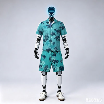 夏季游戏 GTA侠盗猎车宇树g1汤姆同款衬衫夏威夷沙滩短袖装3D数码