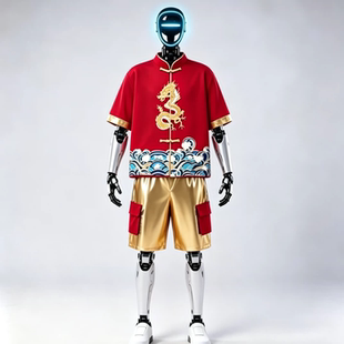 宇树机器人衣服G1智元灵犀X2套装人形机器人嘻哈服饰中国风演出服