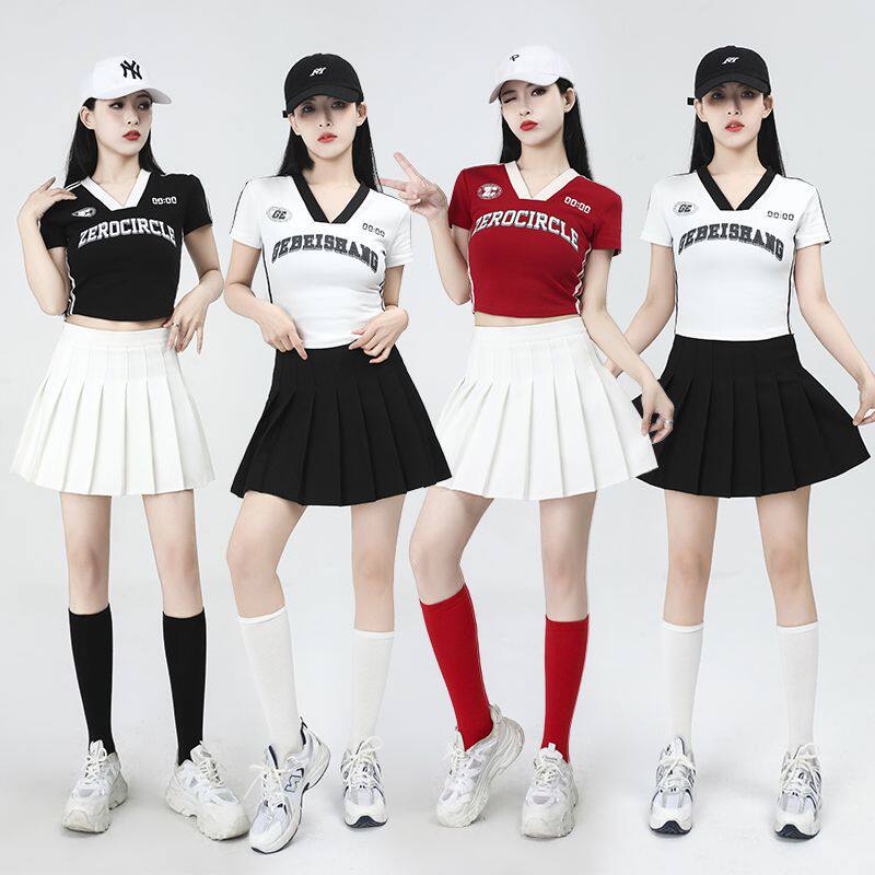 六一女童爵士舞表演服少儿女团jazz修身时髦甜酷日常练功舞蹈服装