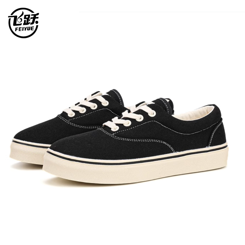 飞跃复古经典黑色女鞋