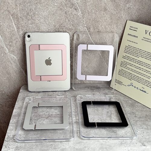 纯色亚克力支点支架iPad保护壳