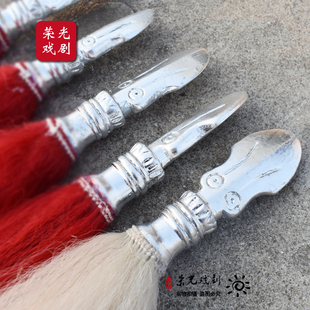 荣光戏剧滕杆红缨枪红色花枪戏曲京剧舞台表演道具单枪木质枪头