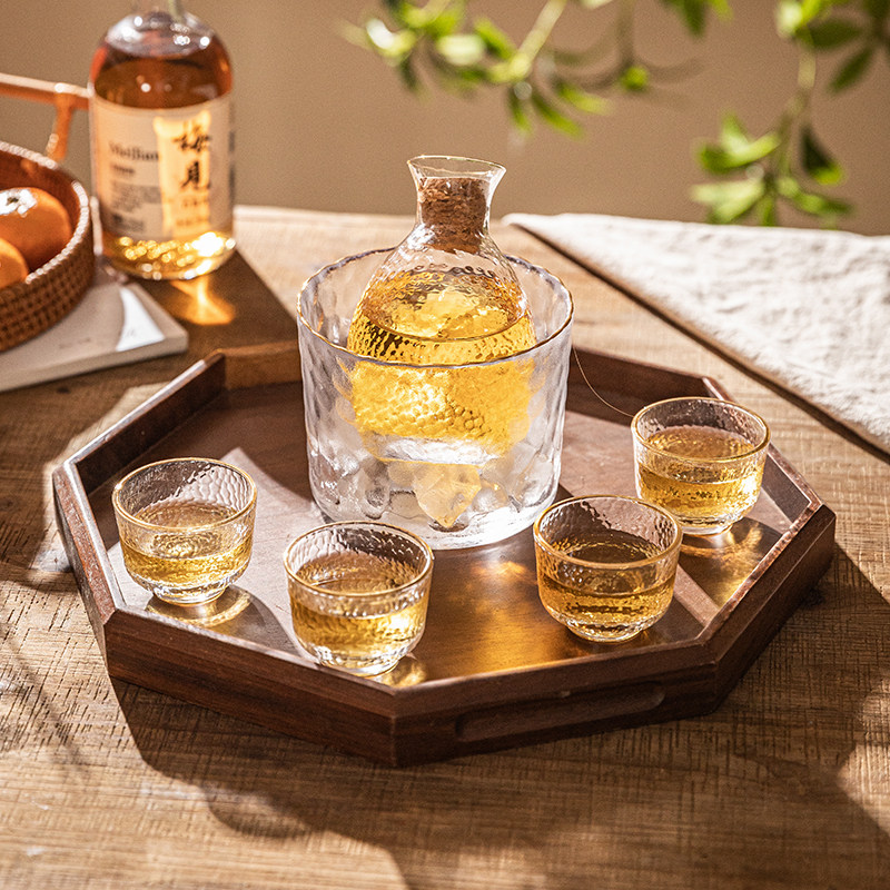 摩登主妇日式白酒杯套装家用温酒器玻璃分酒器高档清酒壶酒具礼盒