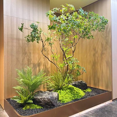 精品马醉木绿植景观造景橱窗植物室内仿真榕树装饰树大型假树简约