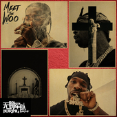 欧美说唱音乐牛皮纸海报装 pop smoke 饰画相框popsmoke