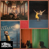 音乐电影牛皮纸海报酒吧宿舍奶茶店装 爱乐之城 饰画 Land