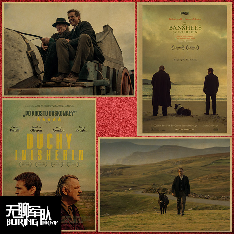 伊尼舍林的报丧女妖  牛皮纸电影海报装饰画相框