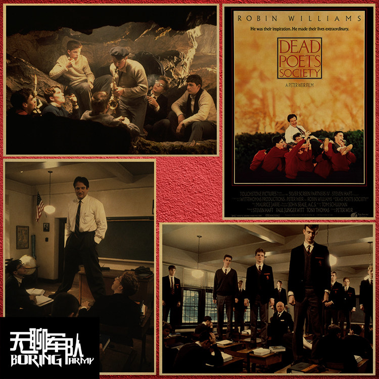 死亡诗社 经典电影牛皮纸海报装饰画相框