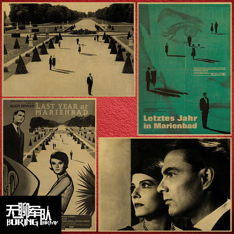 去年在马里昂巴德 电影牛皮纸海报装饰画