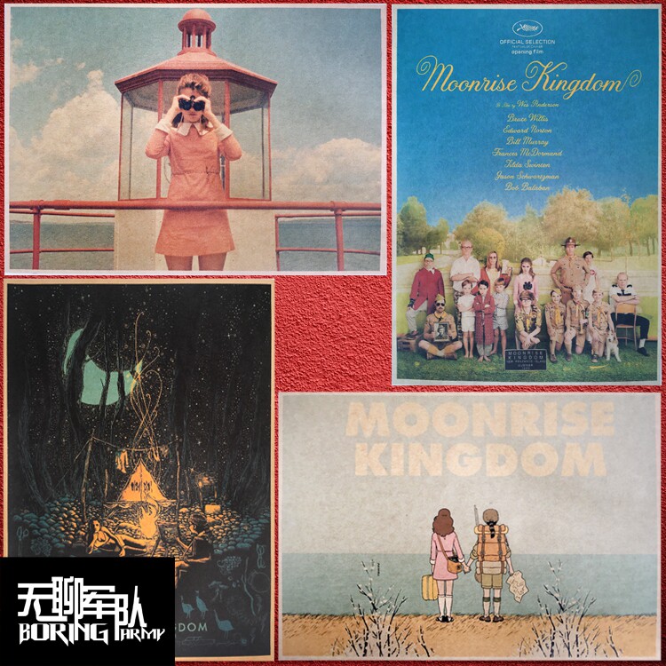月升王国 moonrise kingdom 电影海报酒吧咖啡厅装饰画宿舍贴画