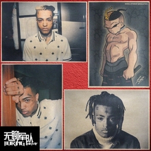 xxxtentacion 说唱嘻哈牛皮纸海报酒吧装饰画相框墙xxx