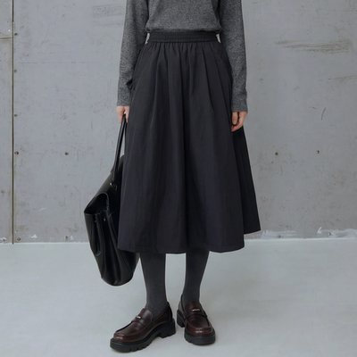 A字小个子显腿长宽松半身裙女