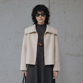 25冬73.3绵羊毛 N1399 商场同步 9.2山羊绒翻领双面呢外套女