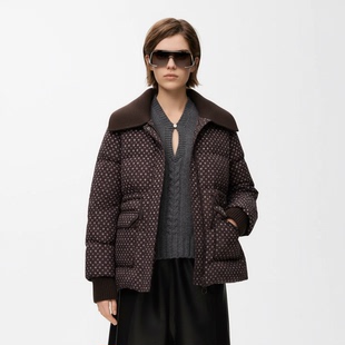 加厚保暖羽绒服女 25冬90鸭绒抽绳收腰束口袖 N1999 商场同步