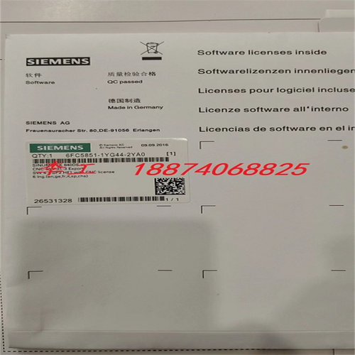 全新原装正品西门子系统程序卡6FC5851-1XG41-1YA0